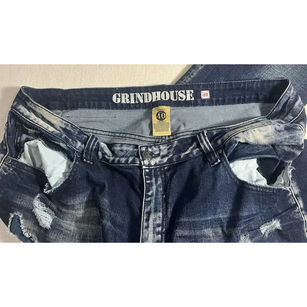 Grindhouse Jeans‎ Mens 40x31 Distressed Grunge Thrashed Streetwear